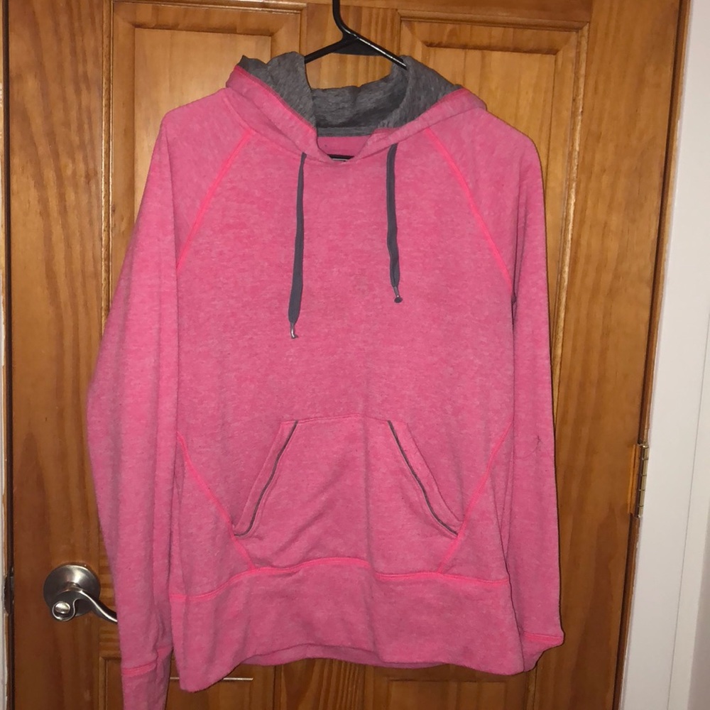 pink hoodie